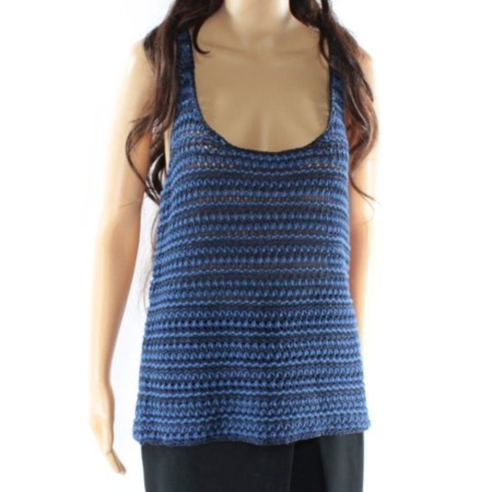 Lauren Ralph Lauren LRL women's soft knit scoop neck navy spring summer tank-top